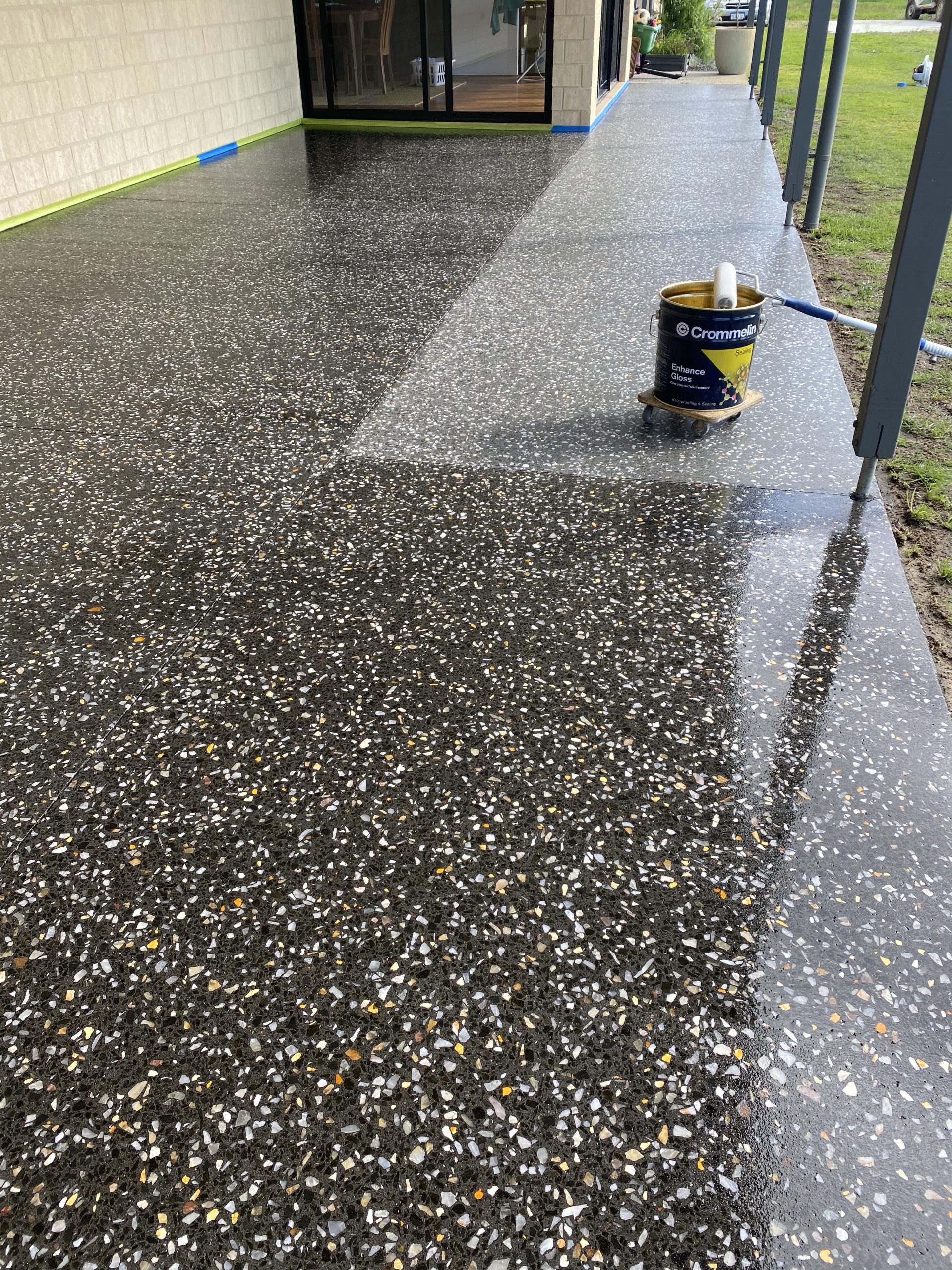 Honed Concrete (outdoors)